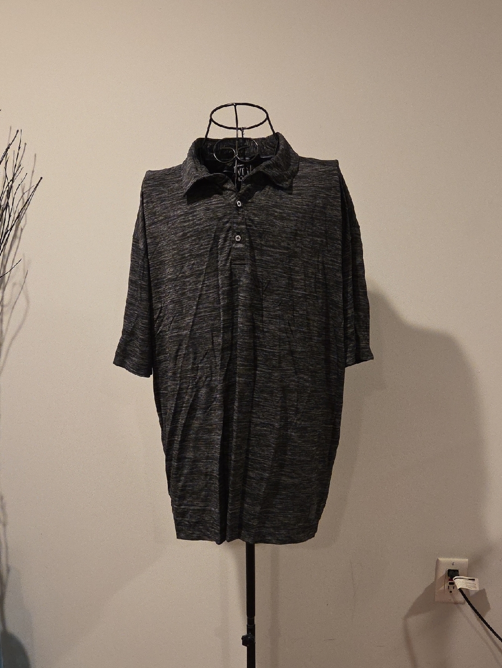 Men's Heather Charcoal Polo Shirt
